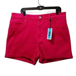 Refuge Denim Shorts Junior’s 15 Fuchsia Miami High Rise Stretch Taille Haute